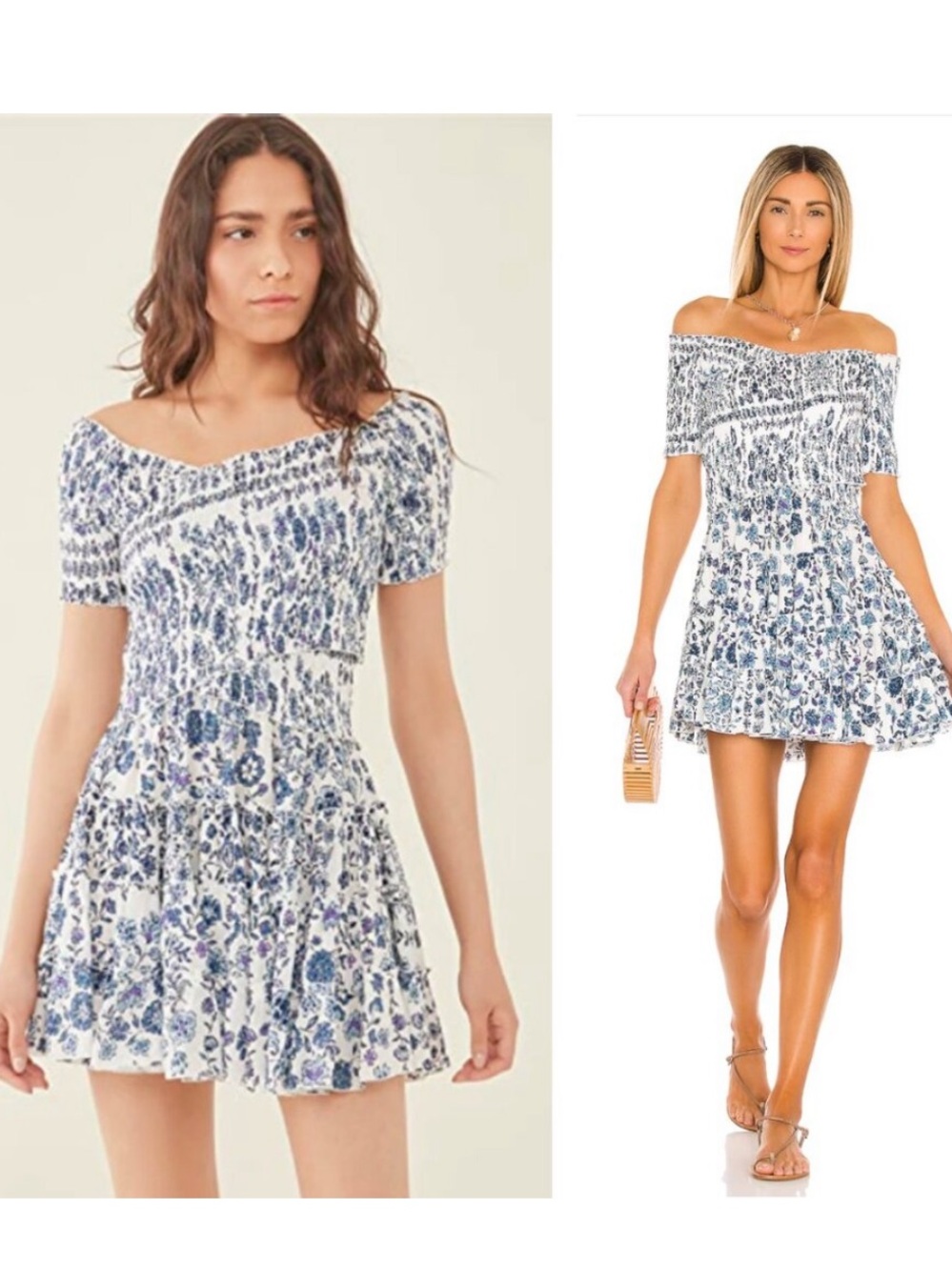 NWT Poupette St Barth Soledad Mini Dress Smocked Crossover Size XS
